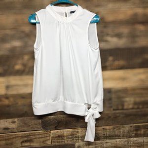 Tommy Hilfiger Dress Muscle Tank Button Collar Tied Waist Size M